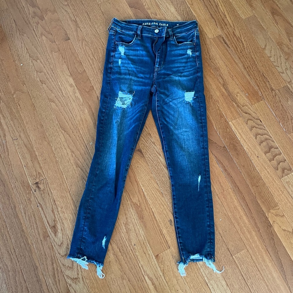 American eagle jeans size 6 regular high rise skinny straight leg